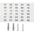 Miniatyrbilde 4 av 4: Nøkkelboks med digital kode, 20 kroker, stålplate, matt svart