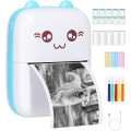 Miniatyrbillede 2 af 6: Mini Bærbar Termisk Fotoprinter (Blå) Trådløs BT Lommeprinter