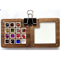 Miniatyrbillede 1 af 6: #Bærbar Skitsebogspalette Træ Mini Rejsemalingspalette 15 Rister#
