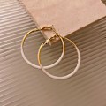 Miniatyrbillede 5 af 5: 925 Sølvnåle Mode Hyperbel Plain Loop Ørestik Geom