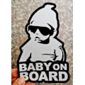 Pikkukuva 5 / 5: Baby on Board -heijastavat auton tarrat - (2 kpl) Hauska söpö ja tyylikäs