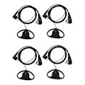 Miniatyrbild 1 av 5: (4-pack) 2-stifts Avancerat D-format Clip-ear Ptt Headset Hörsnäcka Mikrofon För 2-vägsradio Gp88s Gp300 Gp68