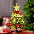 Miniatyrbilde 5 av 5: #Juletrær i miniatyr, kunstig juletre og 2M/2,18 Yards ledlys#