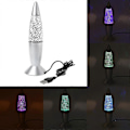 Miniatyrbillede 2 af 5: 3D Raket Multi Farveskiftende Lavalamp RGB LED Glitter Natlampe Gave