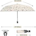 Miniatyrbillede 5 af 5: UV Solparasol Kompakt Foldbar Rejseparaply Automatisk Åbning og Lukning til Vindtæt, Regntæt & 99,9% UV-beskyttelse Parasol med Sort Anti-UV Belægning
