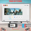 Pikkukuva 4 / 5: (Sininen + Punainen) Telakka Nintendo Switch OLED:lle, USB Type C - HDMI-sovitin