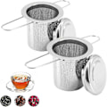 Miniatyrbillede 1 af 5: Pakke med 2 te-infusere, løs te-infuser, premium 304 rustfrit stål tefilter