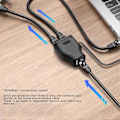Miniatyrbillede 3 af 5: RJ45 Splitter Adapter 1 til 2 1000Mbps Op til 328ft Understøtter To Enheder Samtidig Internetadgang Stik LAN Netværksforbindelse