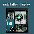 Miniatyrbillede 4 af 5: DX01 Mini ITX Computer Case Tynd Halv Højde Hurtig Varmeafledning Understøtter VESA-montering Valset Stål Bærbar Desktop Chassis PC Tilbehør