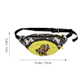 Miniatyrbillede 2 af 2: TENDYCOCO Udendørs Mode Møntpung Børn Taljetaske Bærbar Crossbody Brysttaske Skuldertaske Dinosaur Taljepakke til Børn (Gul)