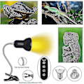 Miniatyrbilde 3 av 4: LED UVA UVB-pærer, Reptillampe Oppvarmet Landskildpaddelampe med Lang Base for Reptiler og Amfibier [Energiklasse A +] A yu