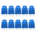 Miniatyrbillede 2 af 2: 10 stk. Trimpot Potentiometer Modstand med Knap Breadboard Trim Potentiometer
