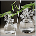 Miniatyrbillede 3 af 3: 2 stk. Glas Hydroponisk Blomstervase Stue Blomsterbeholder Glas Engel Blomsterbeholder