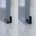 Miniatyrbillede 1 af 5: Sort, 2-pak Skridsikker Gulvguide til Skydedør, U-formet, Fleksibel