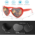 Miniatyrbilde 1 av 5: 2 stk 3D Hjertebriller med spesiell effekt, 3D Hjerter Lysdiffraksjon