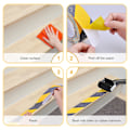 Miniatyrbillede 4 af 4: Selvklæbende skridsikker tape til trapper, 5 cm*10 m, sikkerhedstape, gul sort skridsikker tape, advarselstape, sikkerhedsmarkering, gul sort