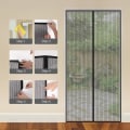 Pikkukuva 4 / 5: Musta Magneettinen Hyttysverkon Ovi 140x240cm Anti-Fly Verho Liima