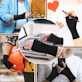 Miniatyrbild 4 av 5: 2 stycken kompressionshandledsstöd tumhandledsstöd andningsbart