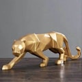 Miniatyrbillede 2 af 3: Abstrakt leopard statue leopard skulptur håndmalet dyre res