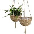 Miniatyrbild 1 av 5: /#/Rattan hängande korg för plantering/#/