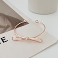 Miniatyrbillede 4 af 5: Sløjfe Armbånd Justerbart Armbånd Dame Åben Snøre Armbånd Legering Justerbart Åbent Armbånd Metal Åbent Armbånd