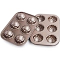 Miniatyrbillede 2 af 5: Moulle Madeleine 2 stk. Madeleine Bageform 6 Huller Non-Stik