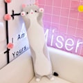 Miniatyrbild 2 av 4: (Grå, 50cm/19.68 tum) Mjuk Kattkudde Plush Lång Sängkudde