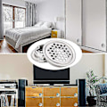 Miniatyrbillede 3 af 4: Ventilationsgitter 10 stk. rustfrit stål ent gitter hul rustfrit stål rund ent gitter til køkkenmøbler ventilationsudløb-4