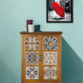 Miniatyrbild 4 av 5: #10 st färgade frostade mönsterplattor, 10*10cm#