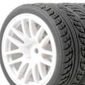 Miniatyrbilde 2 av 3: RC Bil Dekk 1/16 1/12 1/14 Bildeler Modifisert Montering For Wltoys Gutter Hvit