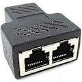 Miniatyrbillede 1 af 4: Ethernet 1 til 2 Splitter Adapter, Netværks Splitter Adapter, LAN Splitter 2 Hun til 2 Hun Porte CAT 5/CAT 6 Ethernet Forlænger Socket Connector 8P