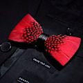 Miniatyrbillede 4 af 4: #Håndlavet (justerbar) fjer- og læderbutterfly til mænd i forskellige farver + dominerede trækasser#