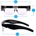 Miniatyrbillede 5 af 5: Forstørrelsesglas med 2 LED'er, Forstørrende Front Headset Håndsfri