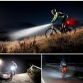 Miniatyrbilde 4 av 4: Sykkellyssett USB-oppladbart Kraftig Lumen Foran og Bak