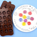 Miniatyrbild 2 av 5: Chokladform 15 Hål Non-stick Avformning Bakform Rosformad Silikonkakform Kökspryl