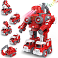 Miniatyrbild 2 av 5: 5-i-1 brandbilssats Barnens demonteringsrobotleksak STEM