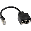Miniatyrbilde 1 av 6: #RJ45 Hann til 2 RJ45 Hunn Nettverks Y-Splitter Kabel#