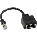 Pikkukuva 1 / 6: #RJ45-uros-2 RJ45-naaras verkkojakaja-kaapeli#