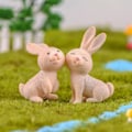 Miniatyrbillede 4 af 4: *7 søde kanin simulation mini dyr plast model dukke tegneserie m*