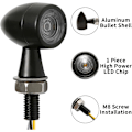 Miniatyrbillede 2 af 5: /#/12V LED-blinklys til motorcykler, 2 stk. Mini-blinklys/#/