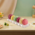 Pikkukuva 5 / 5: 22 cm Macaron -vitriini, keksinpidike, suorakulmainen jälkiruokavitriini, cupcake-teline häihin, leipäkekseille, syntymäpäiville