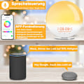 Miniatyrbillede 6 af 7: #Natlampe stemningslys vækkeur - søvnstøtte, Bluetooth, radio,#