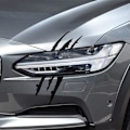 Miniatyrbillede 5 af 5: Sort - Reflekterende Bilsticker Vandtæt Forlygte Sticker Moto