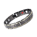 Miniatyrbillede 4 af 5: Terapi Herre Sundt Armbånd Med 4 Element Magneter Titanium Stål Armbånd