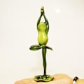 Miniatyrbillede 1 af 5: Kreativ Håndværk Harpiks Frø Figur Statue Dekoration, Sjov Pers