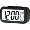 Miniatyrbild 1 av 3: Digital LED Väckarklocka Bakgrundsbelysning Snooze Tyst Kalender Skrivbord Elektronisk Bakgrundsbelysning Bordsklockor Skrivbordsklocka (svart)