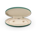 Miniatyrbillede 1 af 5: /#/Perle halskæde æske, oval læder smykkeskrin/#/