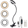 Miniatyrbillede 3 af 5: Bogklips Læselampe, 5W 48 LED Klipslampe, Dæmpbar Klipslampe