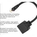 Miniatyrbilde 2 av 3: RJ45 Splitter Adapter, 1 til 2 Port RJ45 Nettverk Ethernet Adapter Splitter, CAT8 Nettverkskabel Splitter Adapter for Hjemmekontor