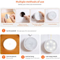 Miniatyrbillede 5 af 5: *3 LED Natlampe USB Genopladelig LED Bevægelsessensor Lampe Automat*